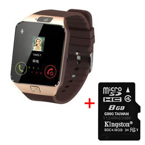 DZ09 Gold Orange White Black Smartwatch Bluetooth IOS Android Iphone SIM Card Camera 1.56Inch