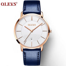 OLEVS Ultra thin Fashion Male Wristwatch Leather Business Waterproof Scratch-resistant