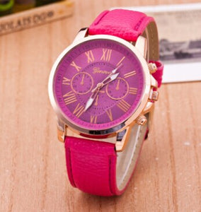 CAY Casual Leather Quartz Watches Women Men Analog Geneva Wristwatches Ladies Students Children Women Watches Relogio Feminino