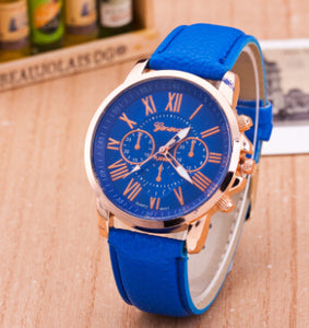 CAY Casual Leather Quartz Watches Women Men Analog Geneva Wristwatches Ladies Students Children Women Watches Relogio Feminino