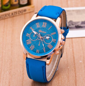 CAY Casual Leather Quartz Watches Women Men Analog Geneva Wristwatches Ladies Students Children Women Watches Relogio Feminino