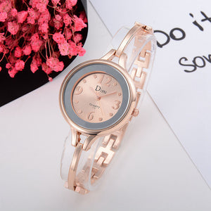 Rose Plated Women's Elegant Rhinestone Bracelet Fashion Watches