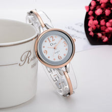 Rose Plated Women's Elegant Rhinestone Bracelet Fashion Watches