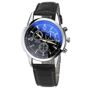 Geneva Quality Brand Watch Men Watches Male Clock Leather Strap Quartz Watch Wrist Calendar Date Quartz-watch Relogio Masculino