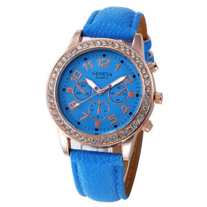 Luxury Fashion Watches Women Casual Checkers Faux Leather Quartz Analog Wrist Watch Relogio Feminino Female Ladies Watch