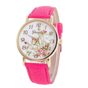 Relogio feminino Fashion Women Flowers Watches Sport