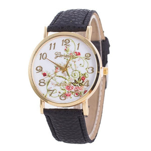 Relogio feminino Fashion Women Flowers Watches Sport