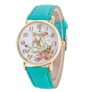 Relogio feminino Fashion Women Flowers Watches Sport