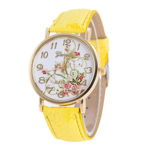 Relogio feminino Fashion Women Flowers Watches Sport