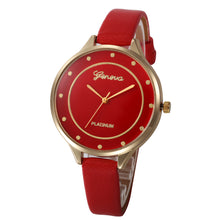 Montres Women Watches Geneva Watch Small Faux Leather Quartz