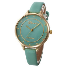 Montres Women Watches Geneva Watch Small Faux Leather Quartz