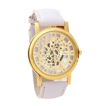 Fashion Business Skeleton Watch Men Engraving Hollow Reloj Hombre Dress Quartz