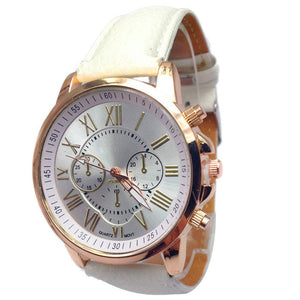 Watches Women Fashion Stylish Numerals Faux Leather Analog Quartz